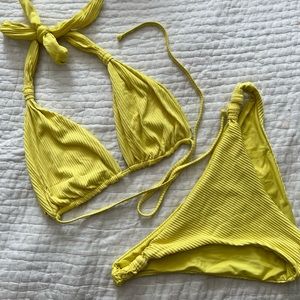 Monday Swimwear yellow bikini top